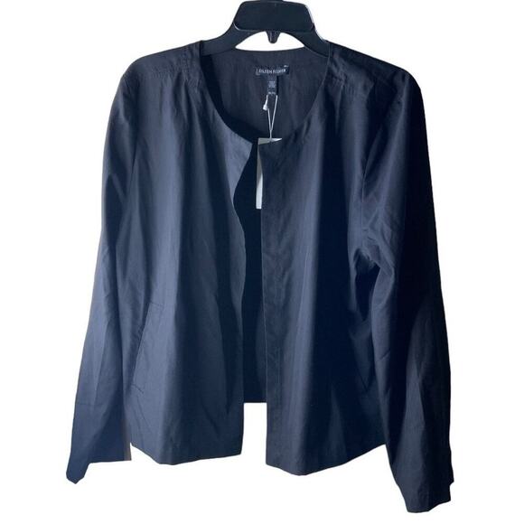 Eileen Fisher Cardigan Jacket Womens XL Long Sleeve Open Front Blazer Black NWT - Picture 1 of 9